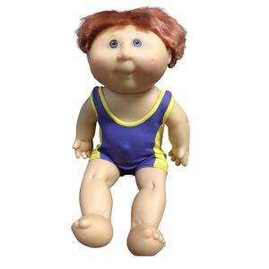 Vintage Cabbage Patch Kids Purple and Yellow Doll Swimsuit Outfit NO DOLL